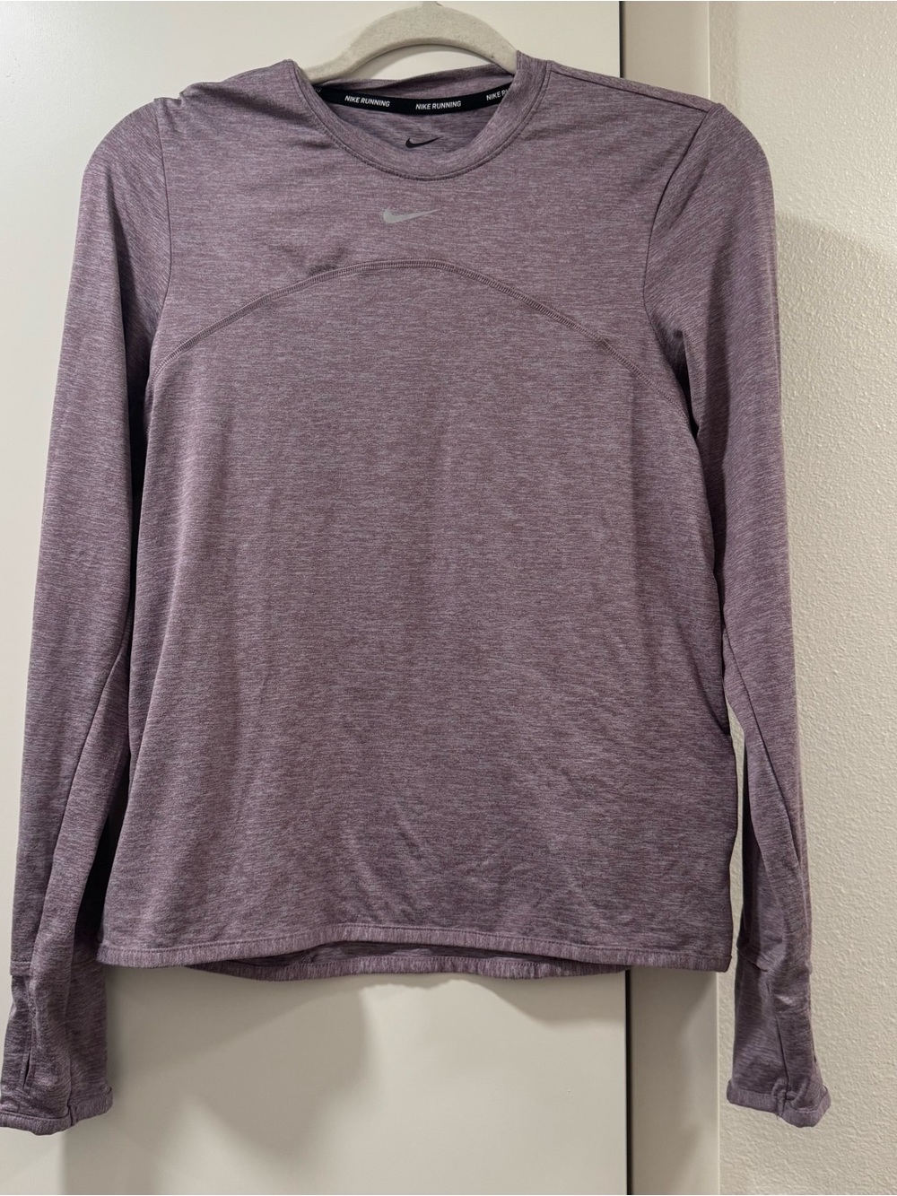 Nike Women’s Long-Sleeve Purple Heather Running Top-XS